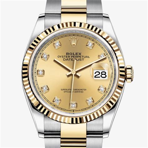 rolex data just oro e brillanti|rolex datejust 36 mm.